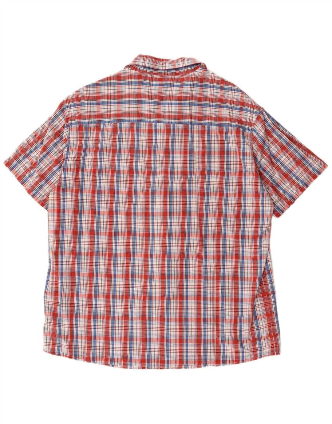 Levi's Mens Short Sleeve Shirt Large Red Check Cotton