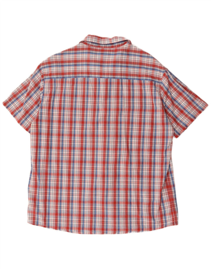 Levi's Mens Short Sleeve Shirt Large Red Check Cotton