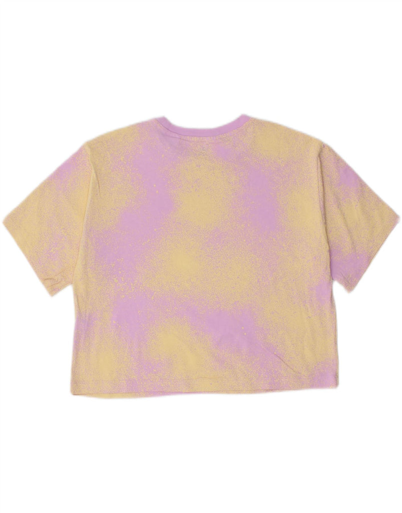 ADIDAS Girls Crop T-Shirt Top 14-15 Years Pink Tie Dye Polyester Vintage Adidas and Second-Hand Adidas from Messina Hembry 