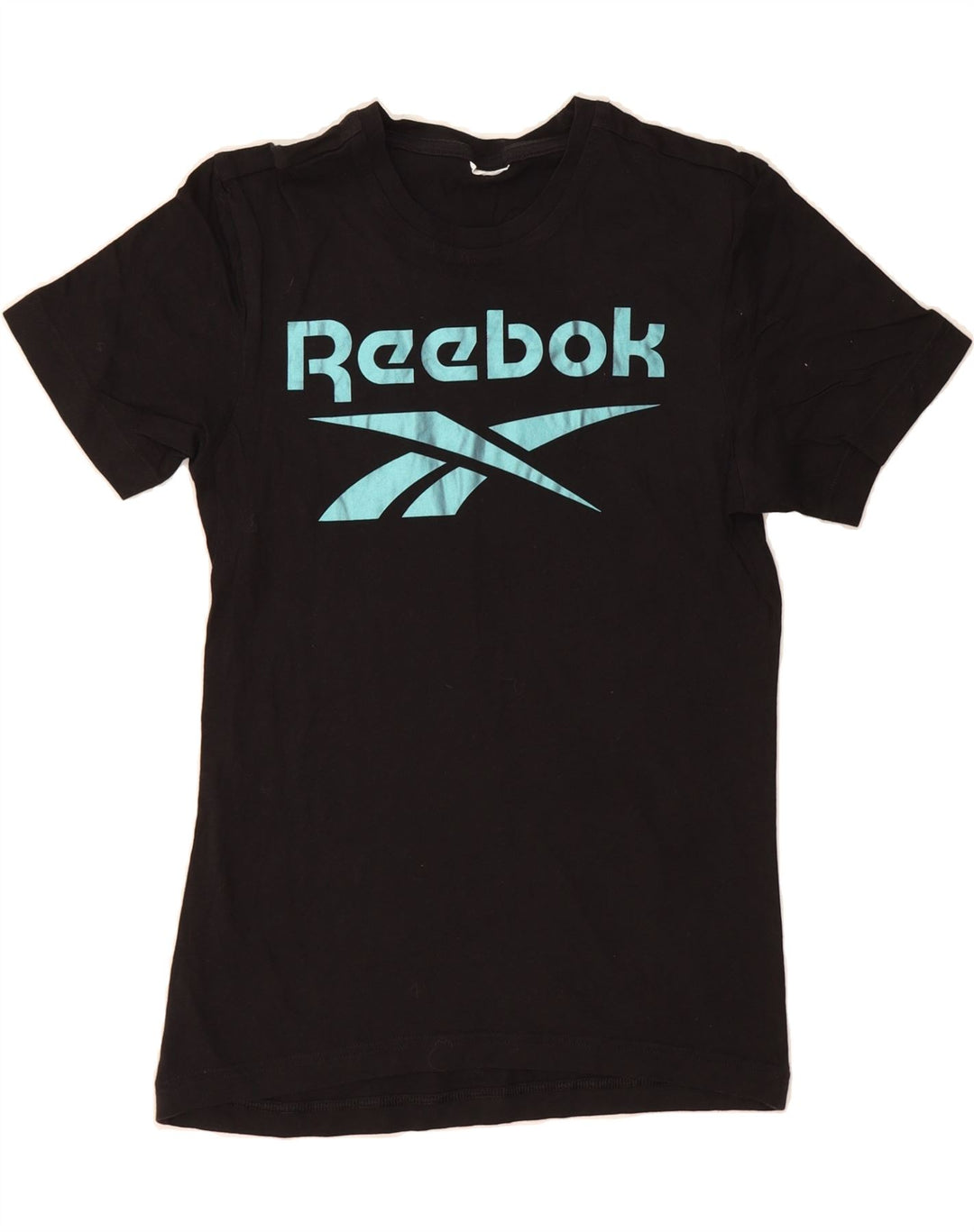 REEBOK Womens Graphic T-Shirt Top UK 12 Medium Black Vintage Reebok and Second-Hand Reebok from Messina Hembry 