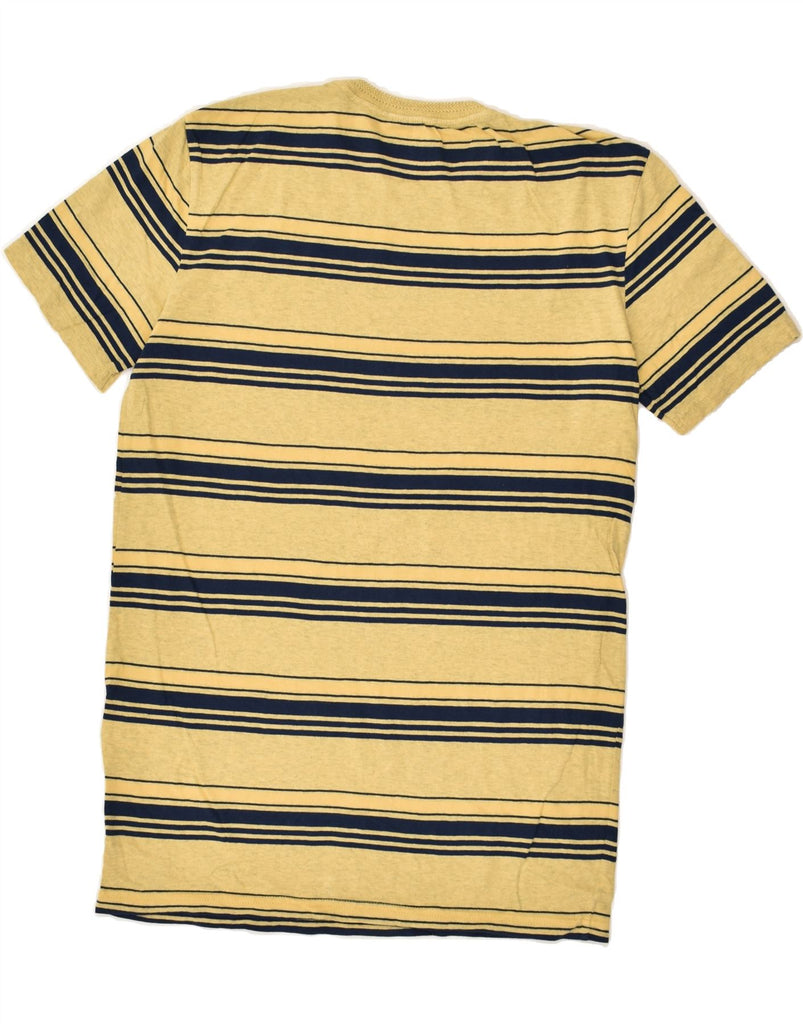 QUIKSILVER Mens T-Shirt Top XS Yellow Striped Cotton | Vintage Quiksilver | Thrift | Second-Hand Quiksilver | Used Clothing | Messina Hembry 