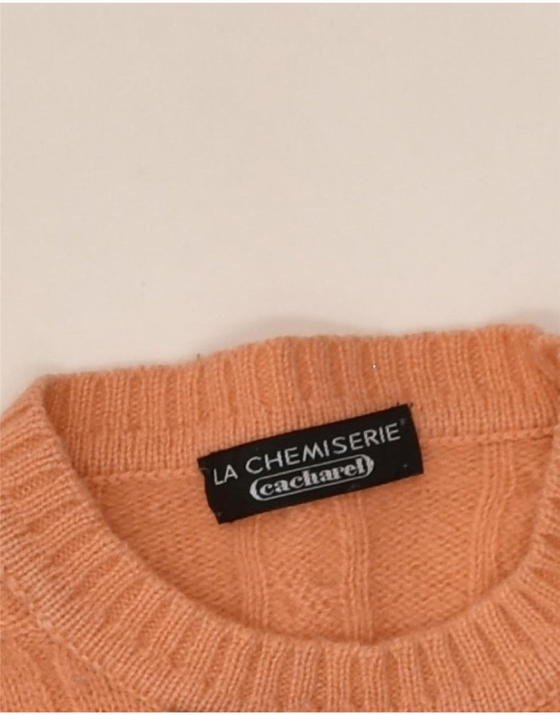 CACHAREL Womens Crew Neck Jumper Sweater UK 18 XL Orange Wool | Vintage Cacharel | Thrift | Second-Hand Cacharel | Used Clothing | Messina Hembry 