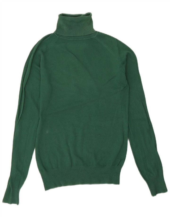 Zara Womens Roll Neck Jumper Sweater UK 14 Large Green
