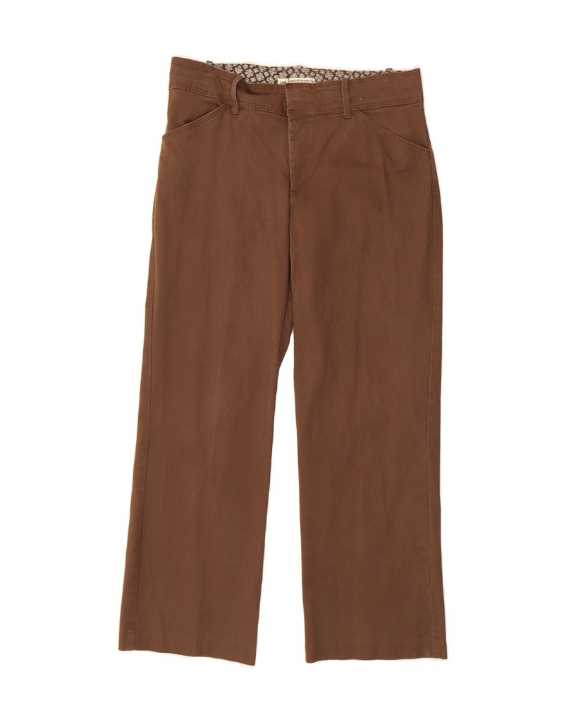 LEE Womens Petite Straight Casual Trousers US 12 Large W32 L28 Brown Vintage Lee and Second-Hand Lee from Messina Hembry 