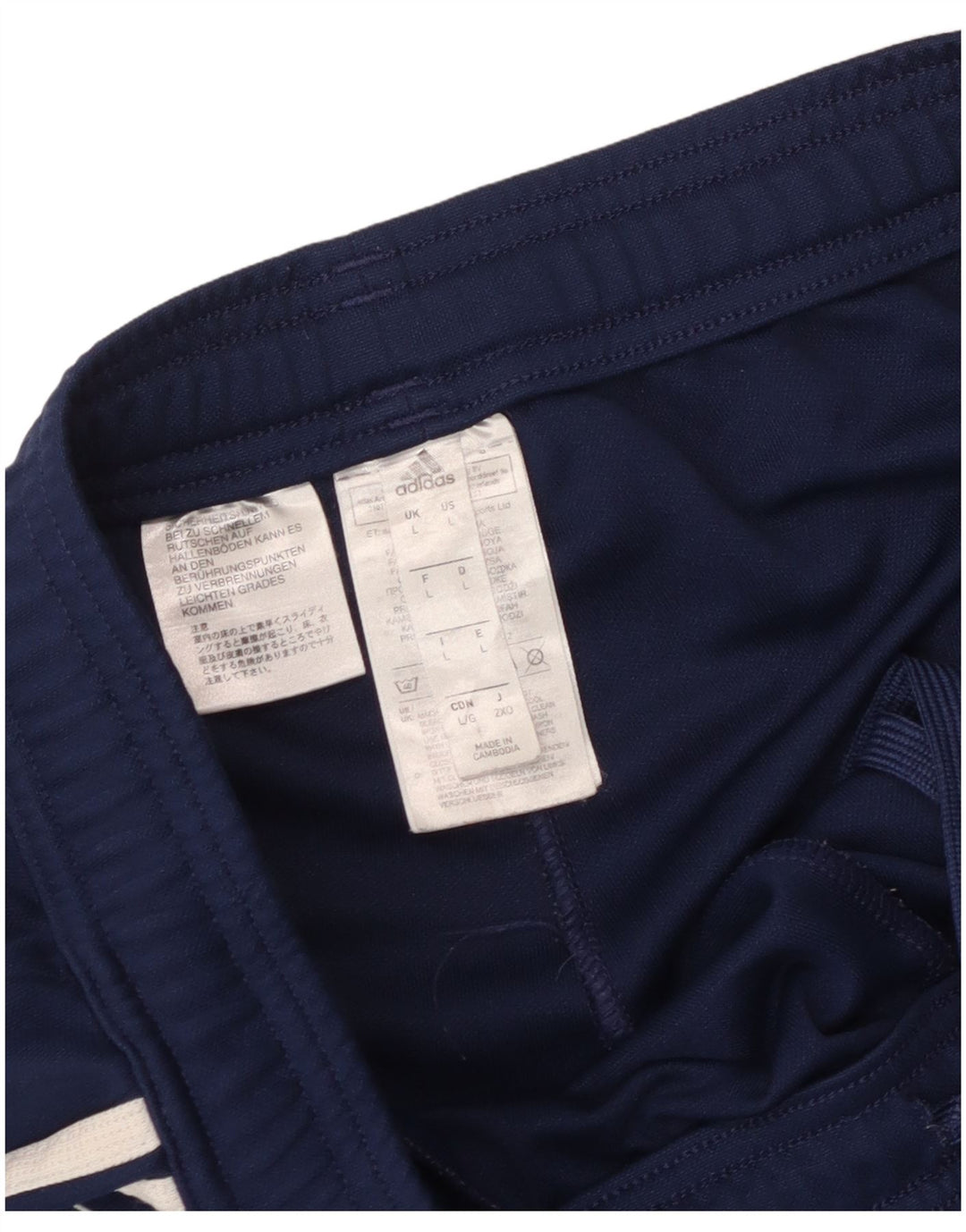 Adidas Mens Tracksuit Trousers Large  Navy Blue Polyester