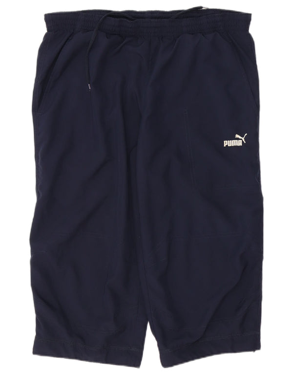Puma Mens Graphic Bermuda Sport Shorts Medium Navy Blue Sports