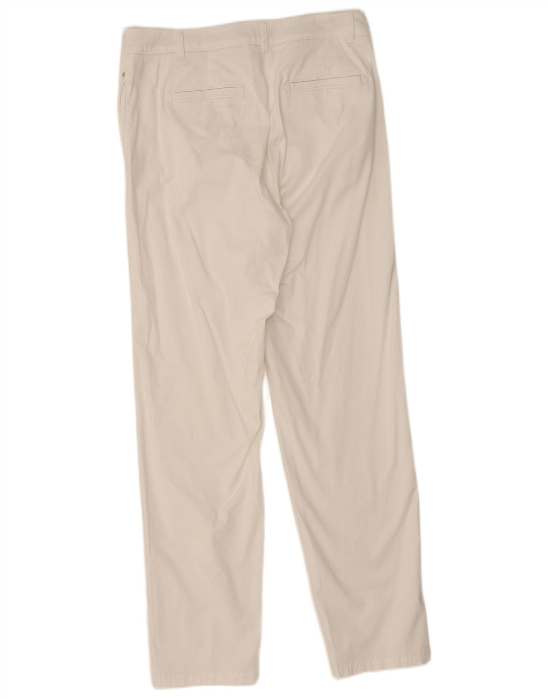 Marks & Spencer Womens Straight Chino Trousers UK 12 Medium W32 L30 White