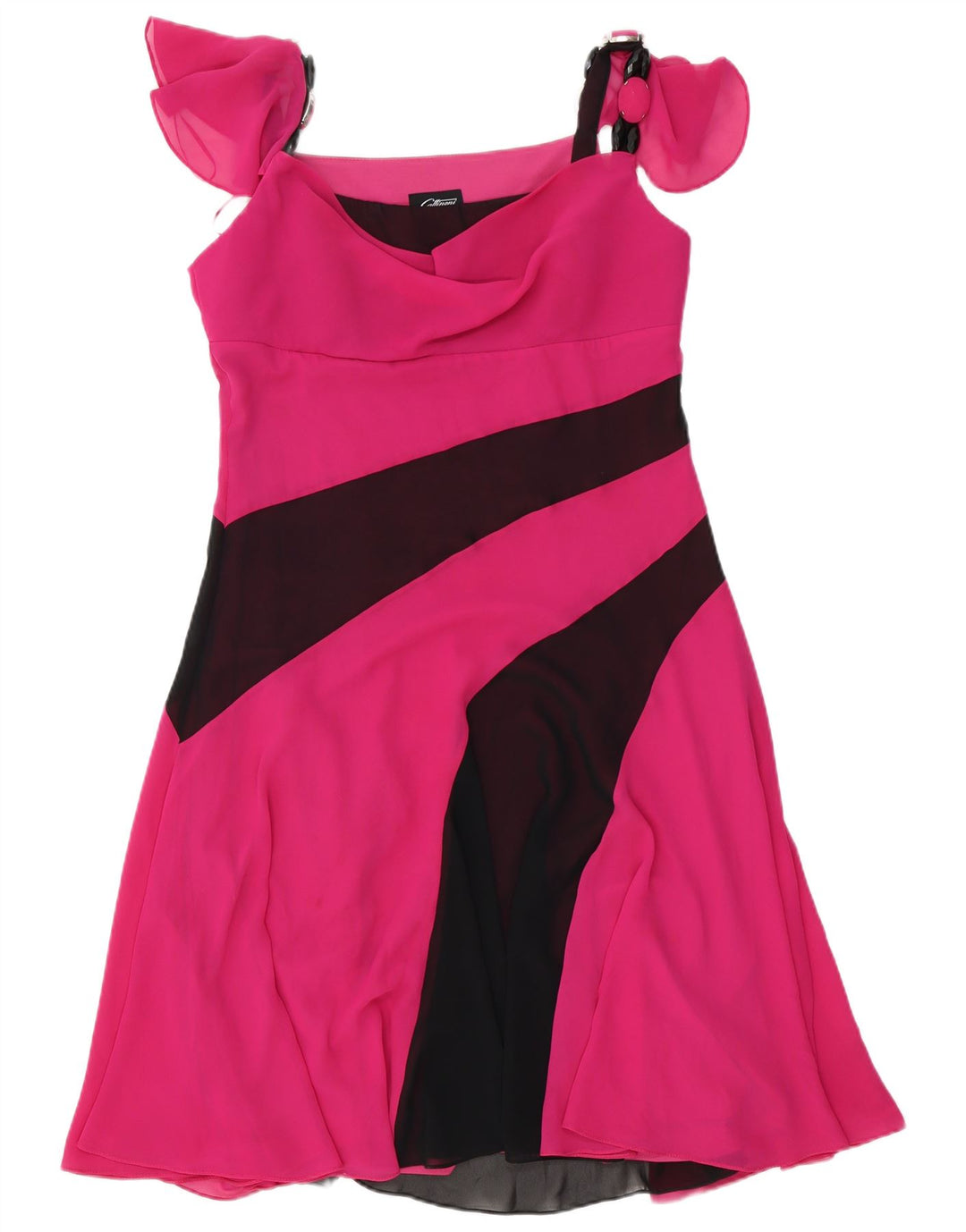 Gattinoni Womens A-Line Dress IT 48 XL Pink Colourblock Polyester