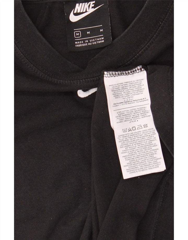 Nike Mens T-Shirt Top Medium Black Cotton