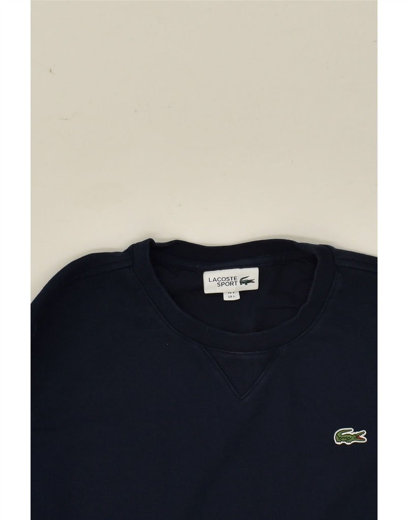 LACOSTE Mens Sweatshirt Jumper Large Navy Blue Cotton | Vintage Lacoste | Thrift | Second-Hand Lacoste | Used Clothing | Messina Hembry 