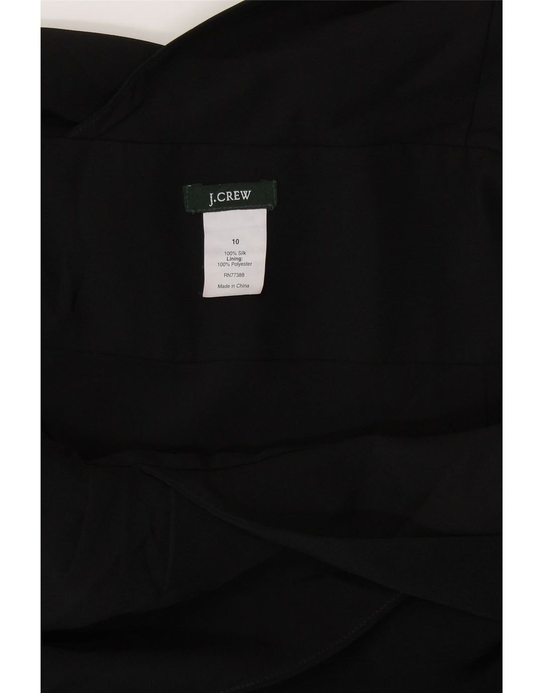 J. Crew Womens Sleeveless A-Line Dress US 10 Large Black Silk