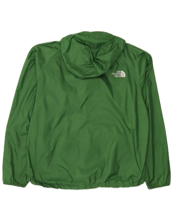 The North Face Mens Regular Fit Hooded Rain Jacket UK 38 Medium Green Nylon