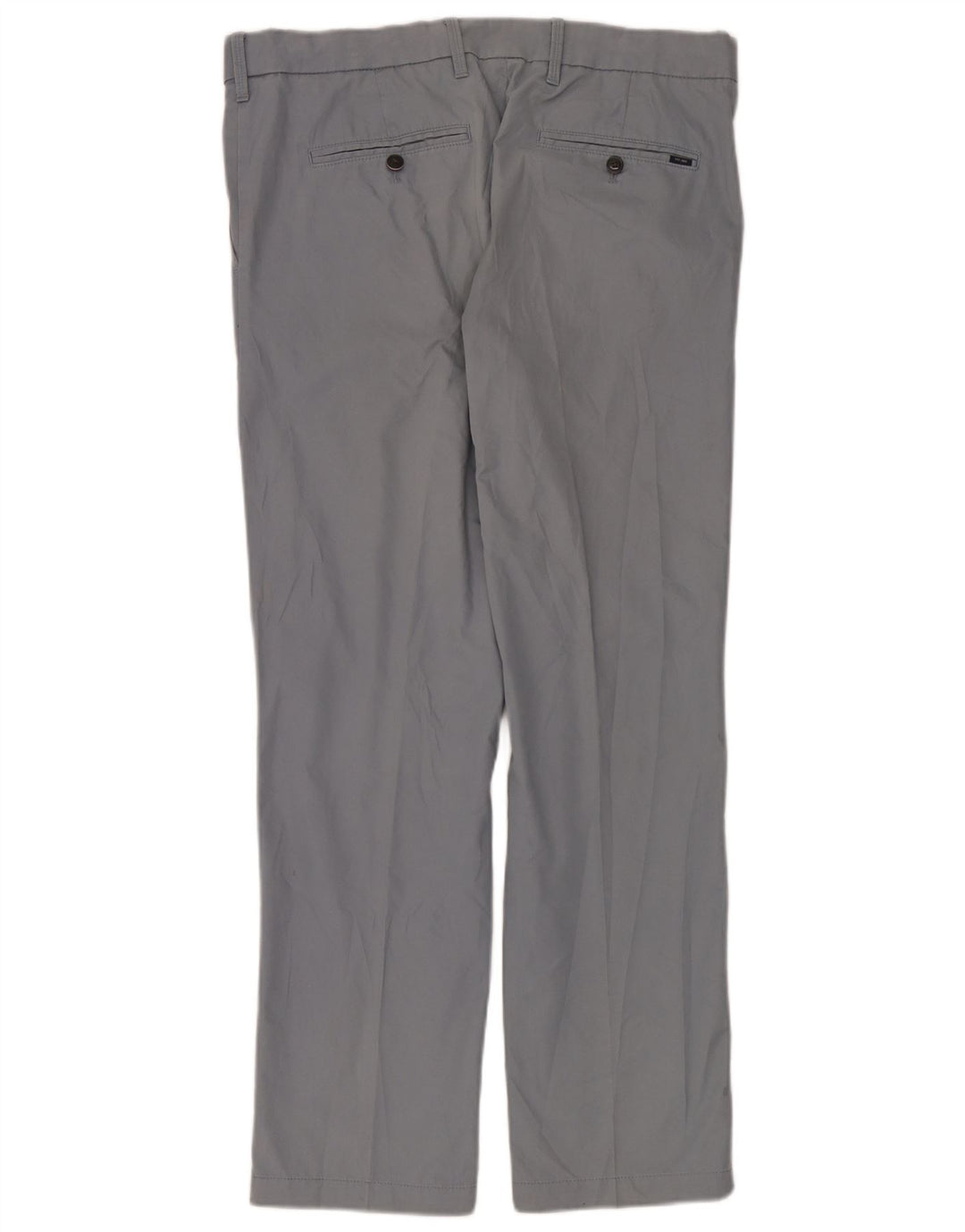 Marks & Spencer Mens Regular Fit Suit Trousers W36 L31 Blue Cotton