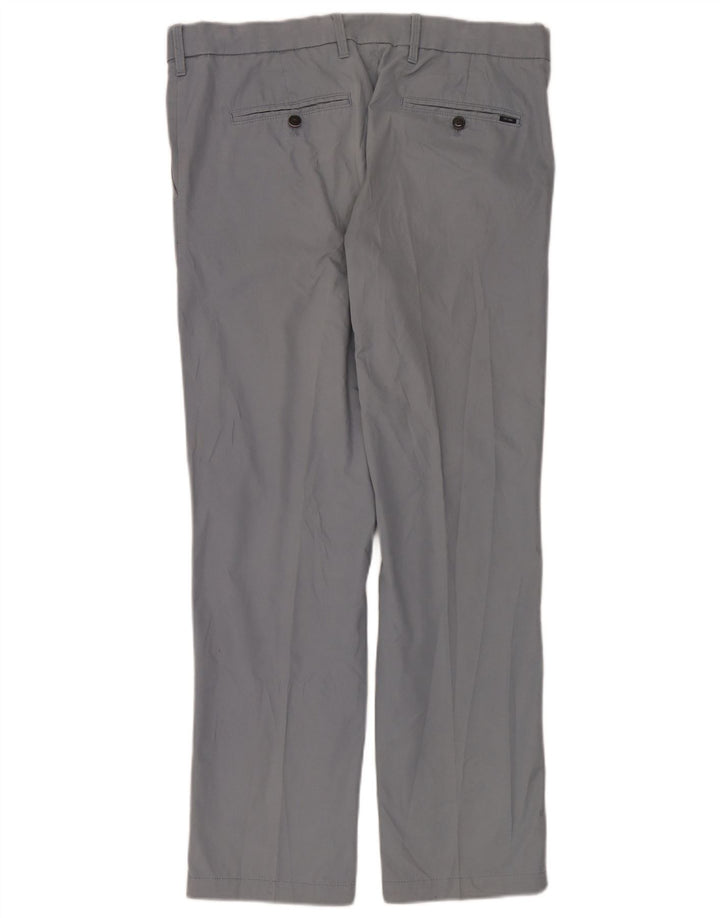 Marks & Spencer Mens Regular Fit Suit Trousers W36 L31 Blue Cotton