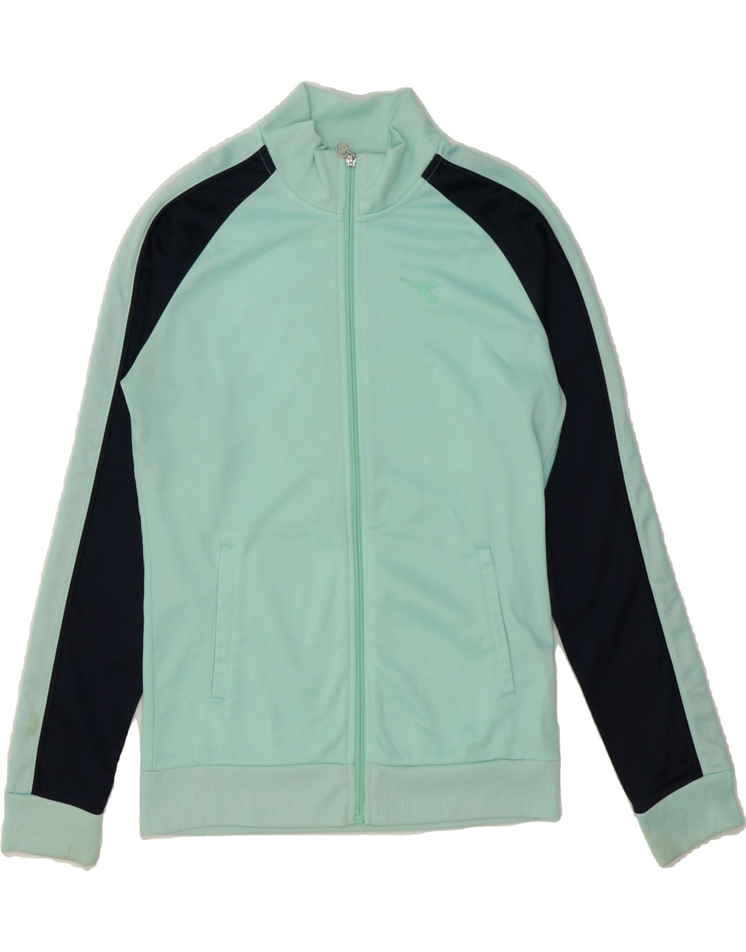 DIADORA Womens Tracksuit Top Jacket UK 10 Small Blue Colourblock Polyester Vintage Diadora and Second-Hand Diadora from Messina Hembry 