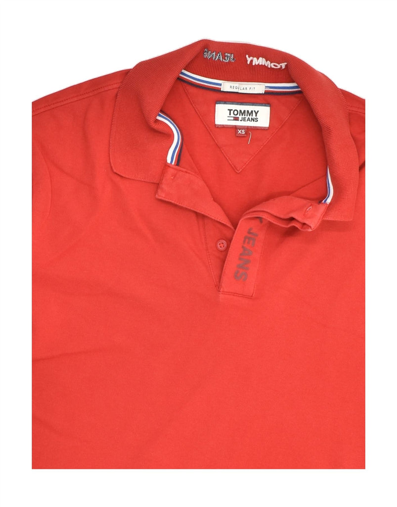 TOMMY HILFIGER Mens Regular Fit Polo Shirt XS Red Cotton | Vintage Tommy Hilfiger | Thrift | Second-Hand Tommy Hilfiger | Used Clothing | Messina Hembry 