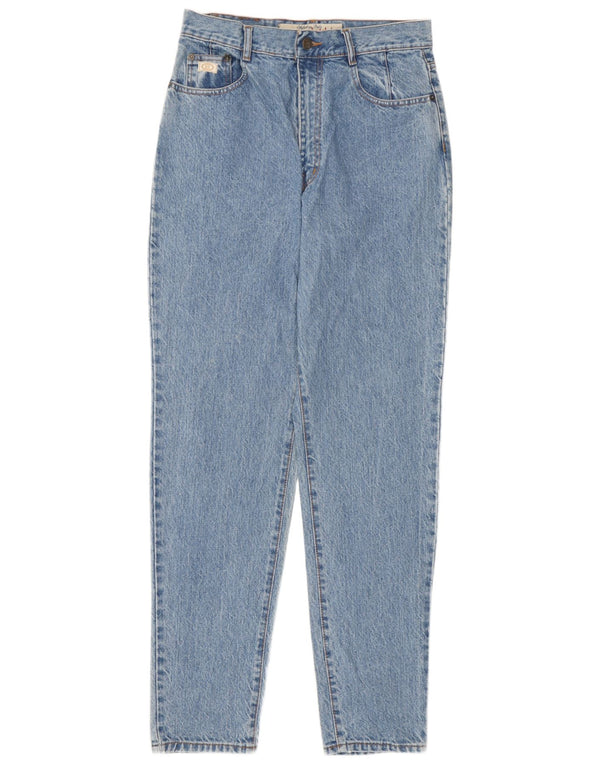 Vintage Womens High Waist Tapered Jeans IT 48 XL W30 L32 Blue Cotton