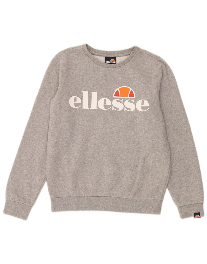 Ellesse Boys Graphic Sweatshirt Jumper 12-13 Years Grey Cotton