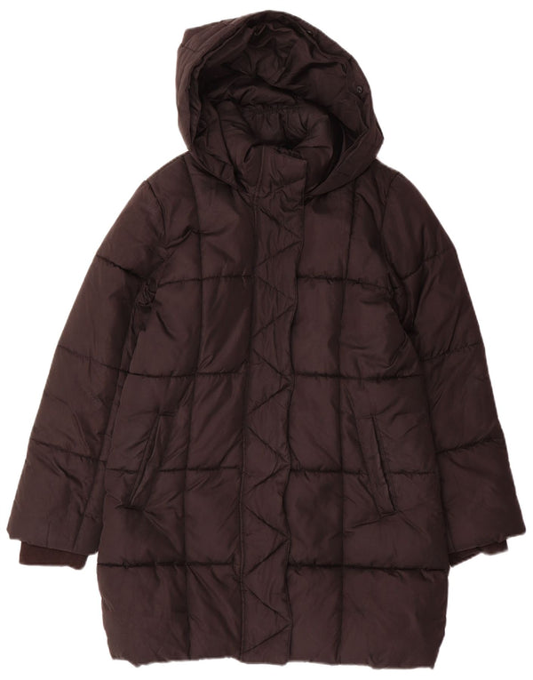Gap Girls Adler Hooded Padded Coat 10-11 Years Large Black Polyester