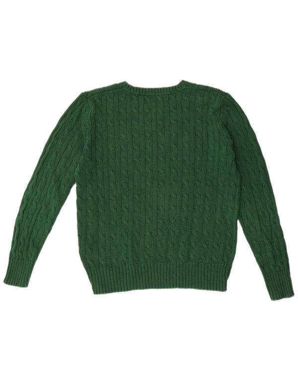 Polo Ralph Lauren Boys Boat Neck Jumper Sweater 14-15 Years Large Green