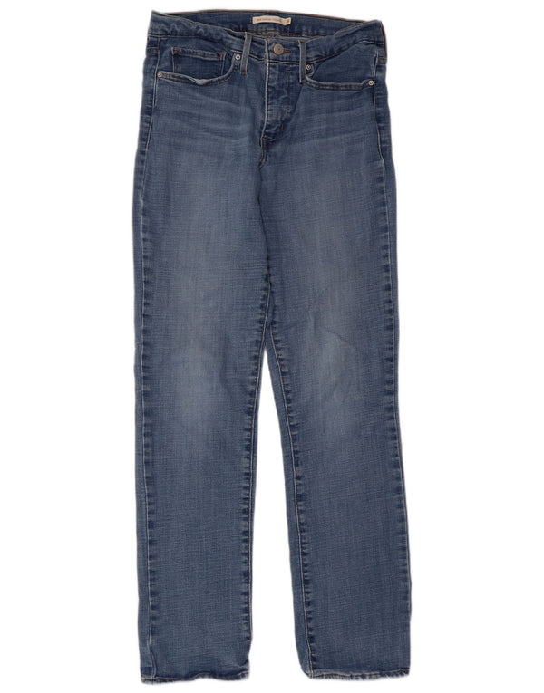 Levi's Womens 314 Shaping Straight Jeans W30 L32 Blue Cotton