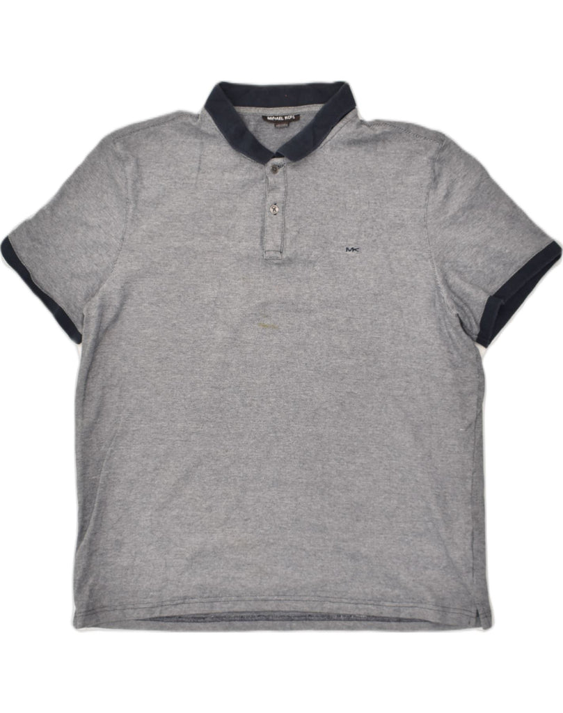 MICHAEL KORS Mens Polo Shirt XL Grey Cotton | Vintage Michael Kors | Thrift | Second-Hand Michael Kors | Used Clothing | Messina Hembry 