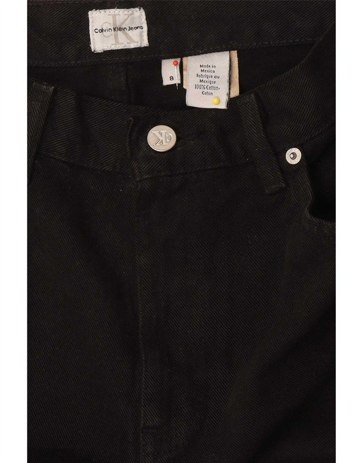 Calvin Klein Womens Straight Jeans US 8 Medium W30 L29 Black Cotton