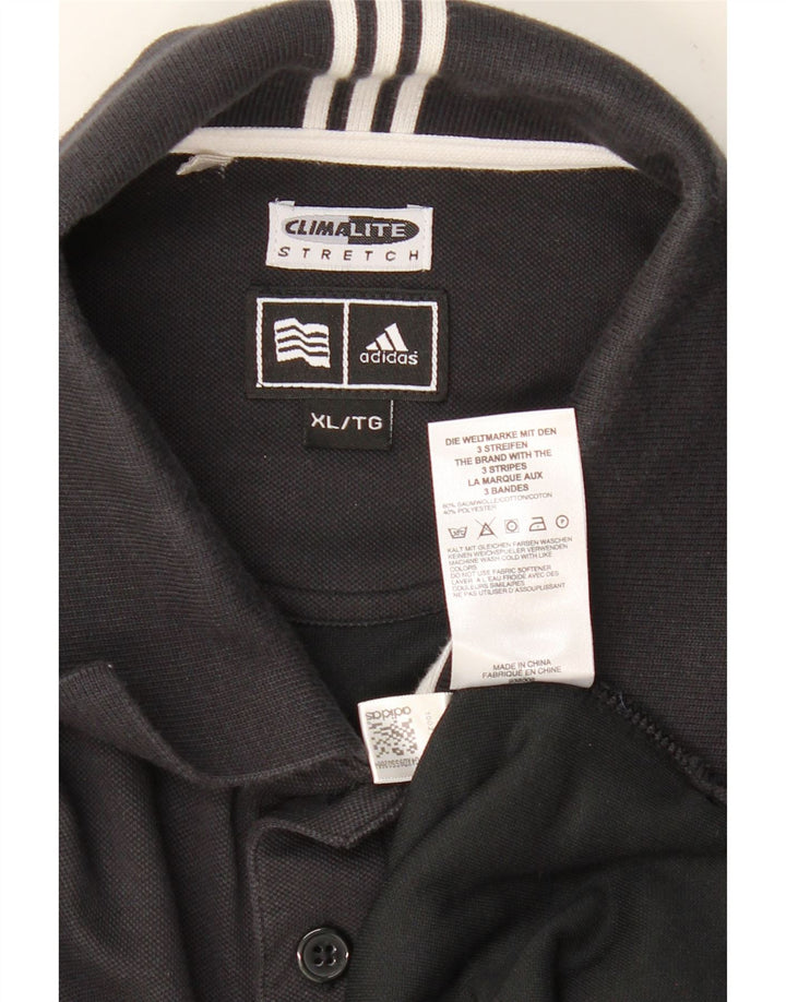 ADIDAS Mens Climalite Polo Shirt XL Black Cotton Vintage Adidas and Second-Hand Adidas from Messina Hembry 
