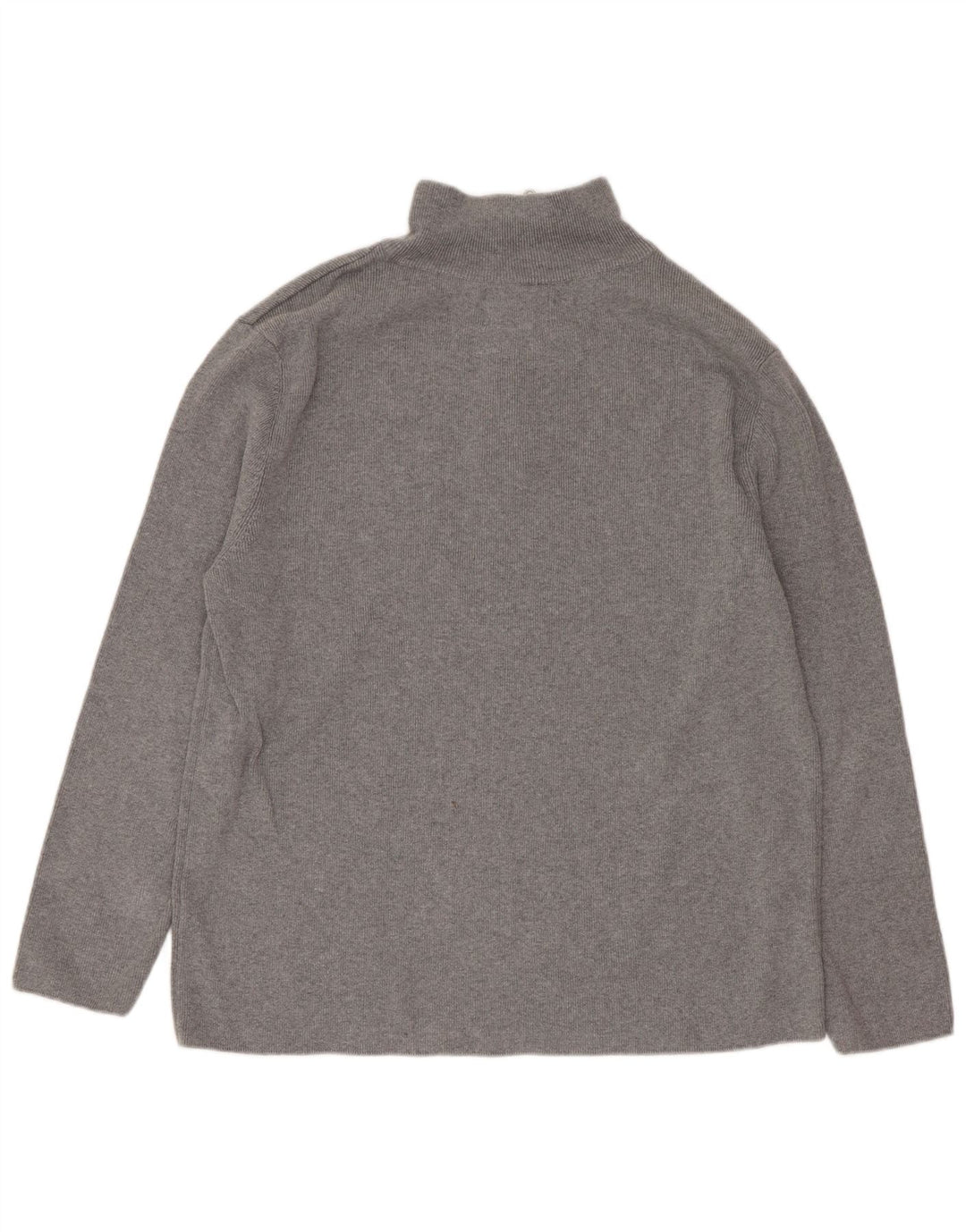 Zara Boys 1/4 Zip Top Long Sleeve 13-14 Years Grey Cotton