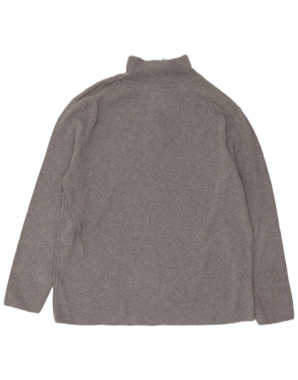 Zara Boys 1/4 Zip Top Long Sleeve 13-14 Years Grey Cotton