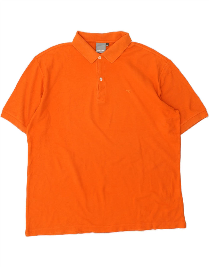 DIADORA Mens Polo Shirt 2XL Orange Cotton | Vintage Diadora | Thrift | Second-Hand Diadora | Used Clothing | Messina Hembry 