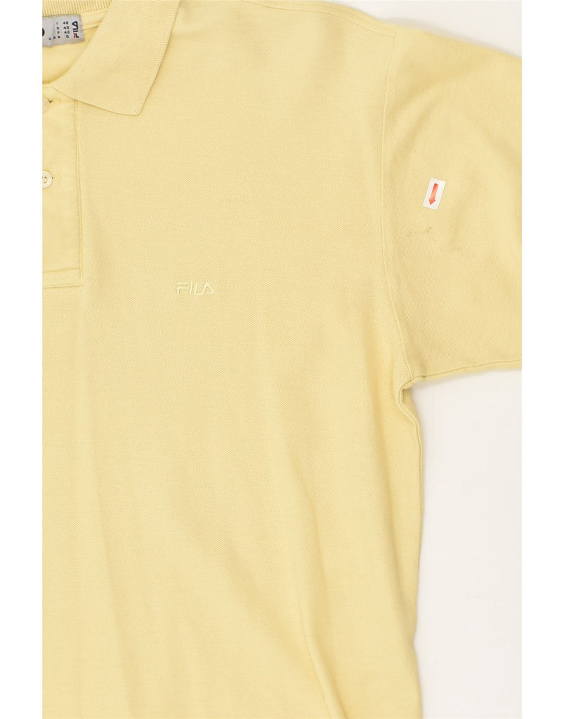 FILA Mens Polo Shirt Small Yellow Cotton | Vintage Fila | Thrift | Second-Hand Fila | Used Clothing | Messina Hembry 