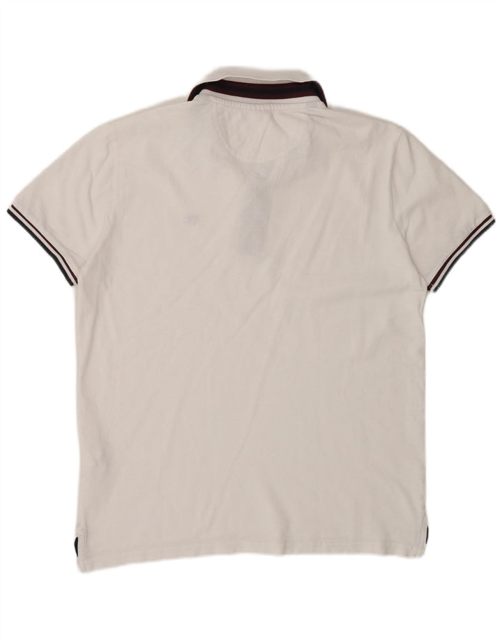 Champion Mens Short Sleeve Polo Shirt Small White Cotton