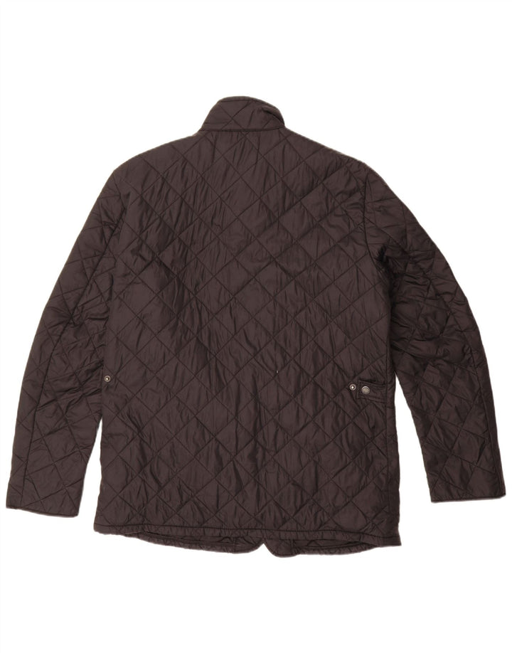 FRENCH CONNECTION Mens Quilted Jacket UK 38 Medium Black Polyamide