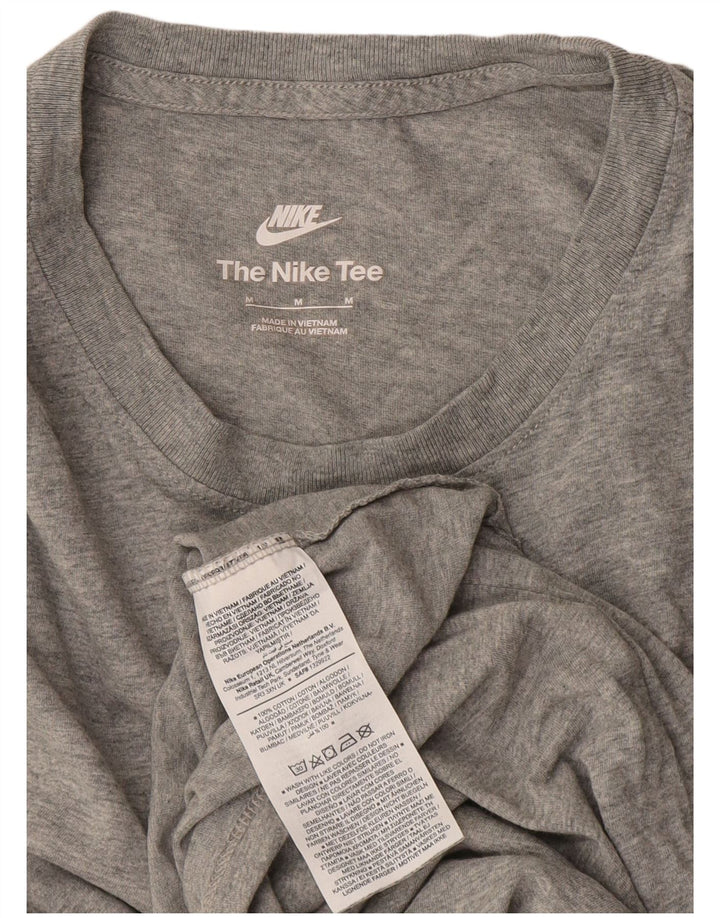 Nike Womens T-Shirt Top UK 14 Medium Grey Cotton