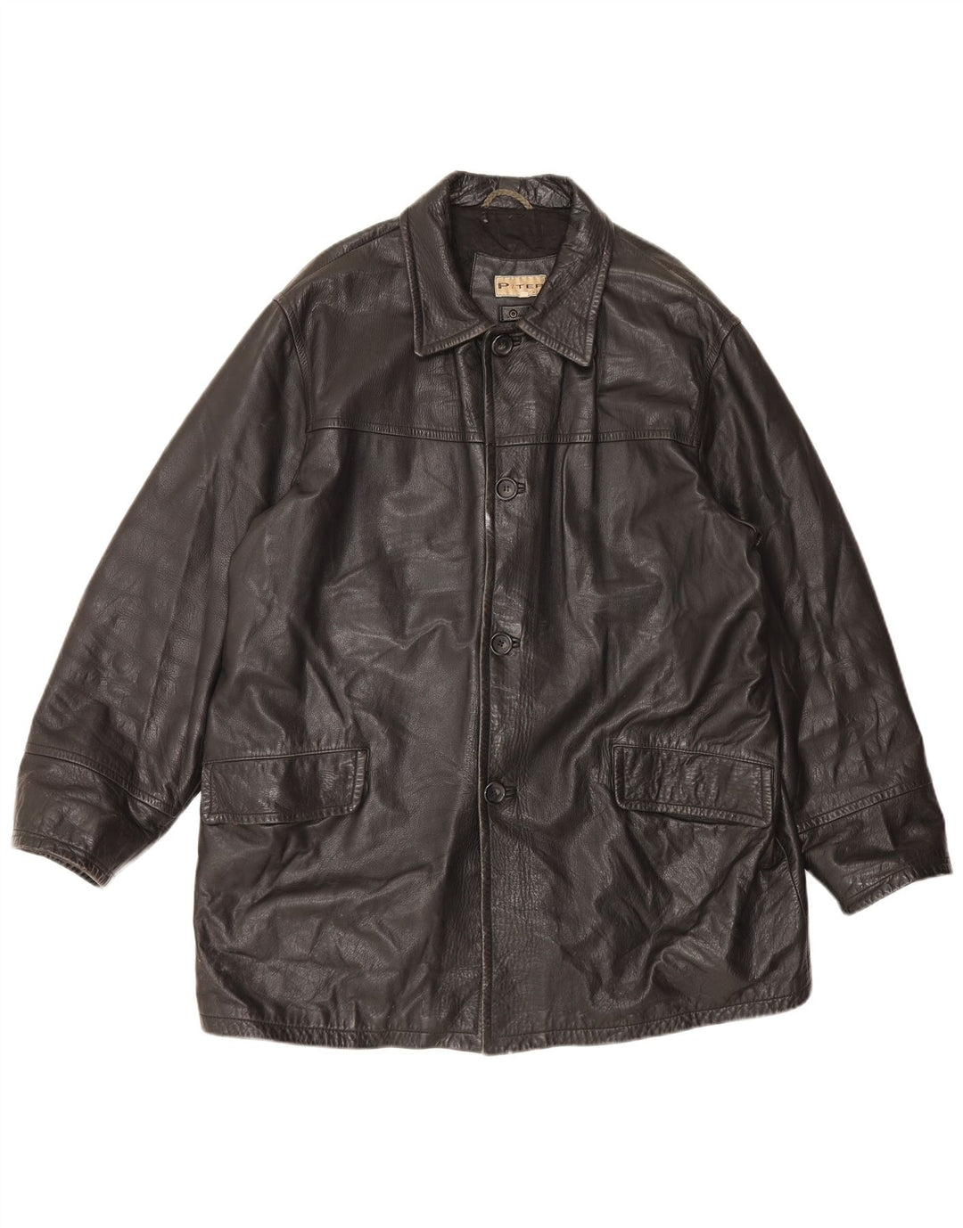Vintage Mens Leather Jacket UK 44 2XL Black