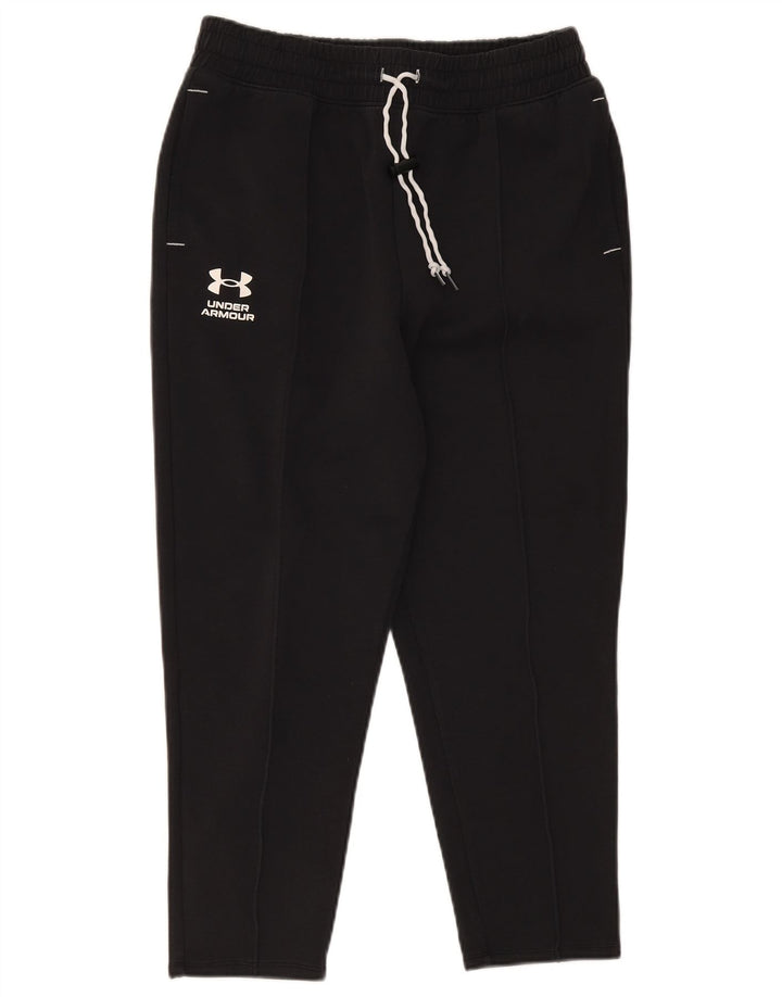 Under Armour Mens Crop Tracksuit Trousers Medium Black Cotton