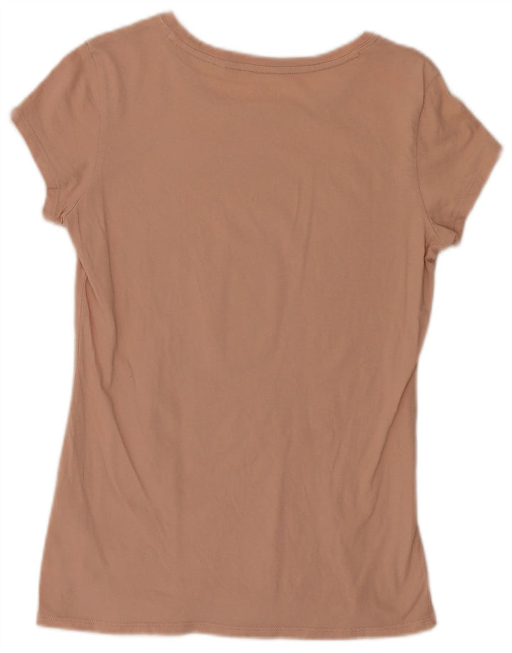 Guess Womens Graphic T-Shirt Top UK 12 Medium Pink Cotton