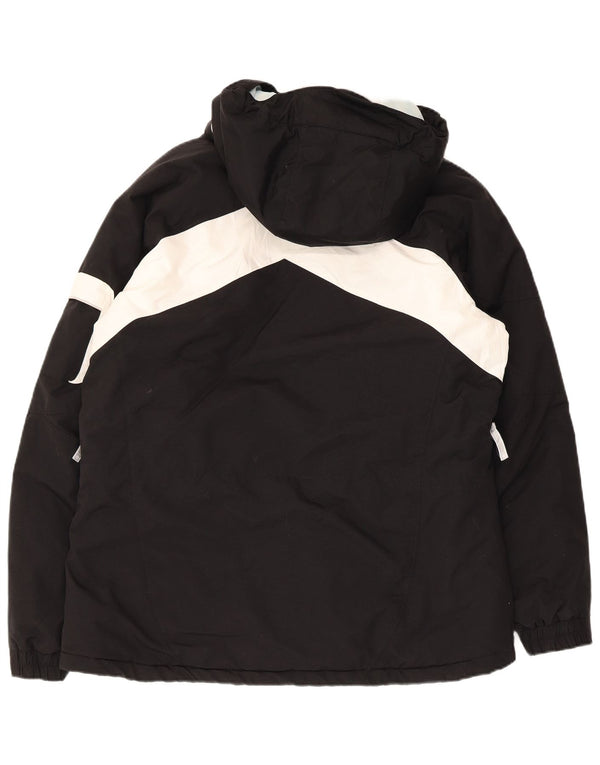 Columbia Womens Hooded Ski Jacket UK 18 XL Black Colourblock Nylon