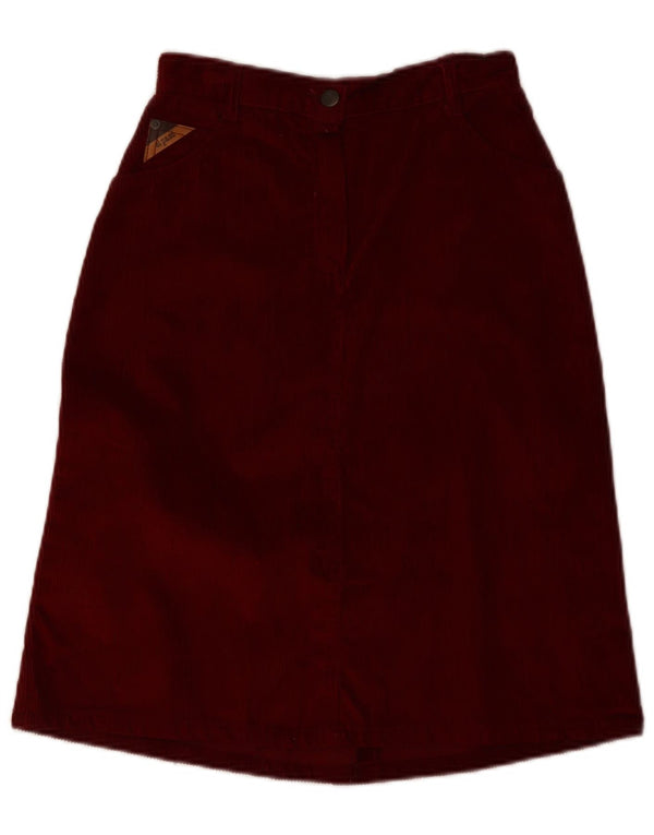 El Paso Womens Corduroy Skirt IT 44 Medium W26 Red Cotton