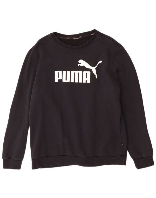 Puma Mens Graphic Sweatshirt Jumper Large Black