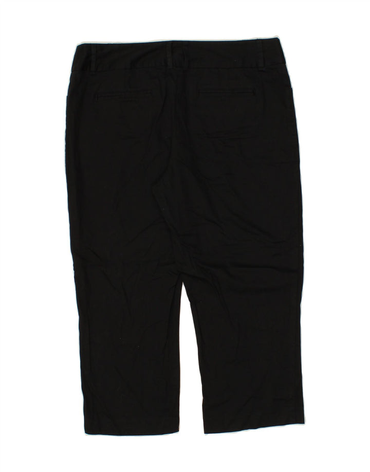 MOSSIMO Womens Stretch Straight Capri Trousers US 12 Large W34 L22 Black Vintage Mossimo and Second-Hand Mossimo from Messina Hembry 
