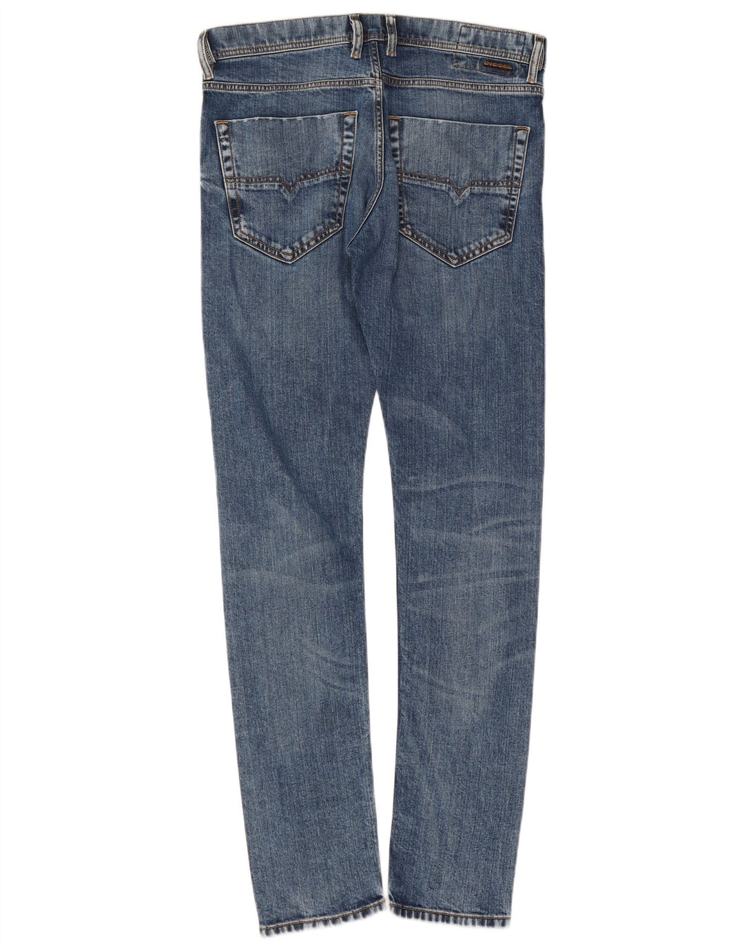 Diesel Womens Distressed Carrot Slim Jeans W30 L32 Blue Cotton