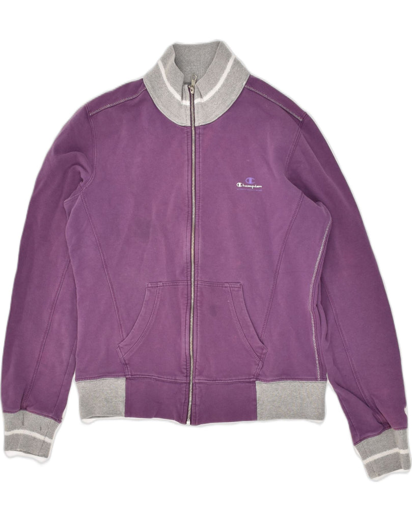 CHAMPION Womens Heritage Classics Tracksuit Top Jacket UK 14 Medium Purple | Vintage Champion | Thrift | Second-Hand Champion | Used Clothing | Messina Hembry 