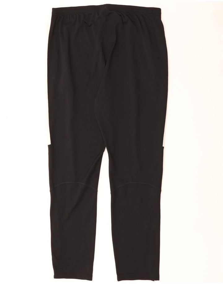 NIKE Mens Dri Fit Tracksuit Trousers 2XL Black Colourblock Polyester