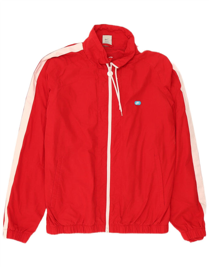 Nike Mens Rain Jacket UK 42/44 Large Red Colourblock