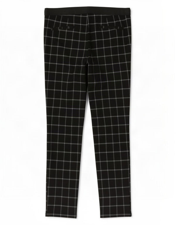 Zara Womens Skinny Trousers 2XL W40 L27 Black Check Viscose