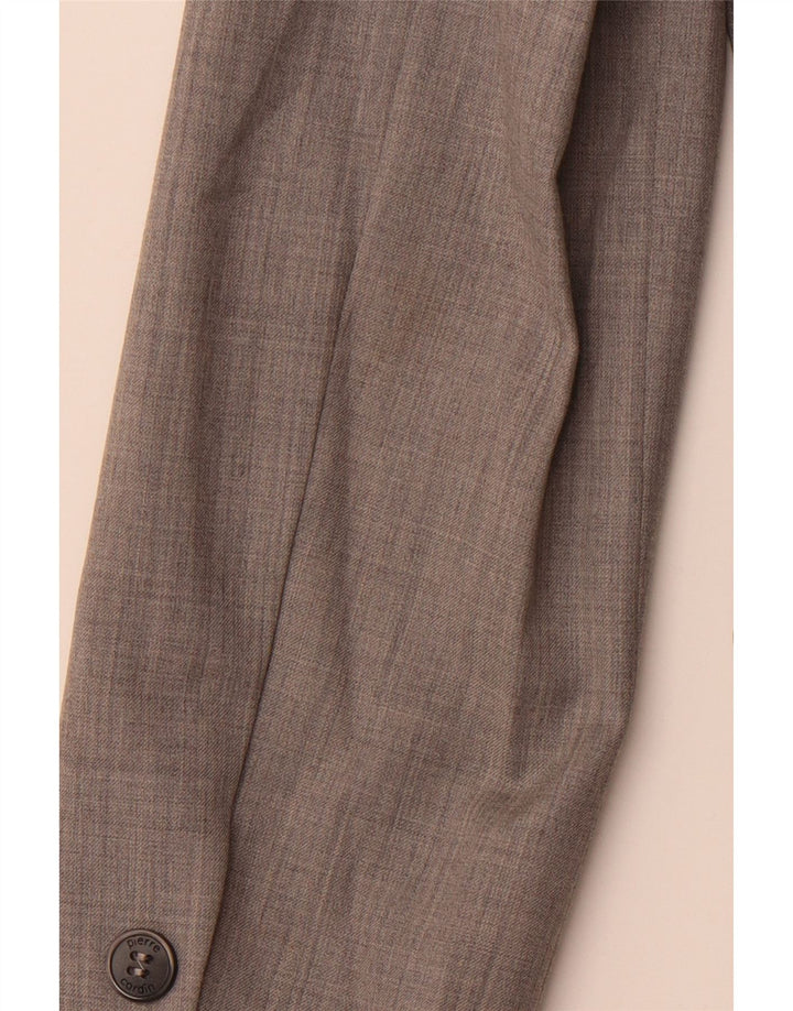 PIERRE CARDIN Womens 3 Button Blazer Jacket EU 42 Medium Grey Pinstripe