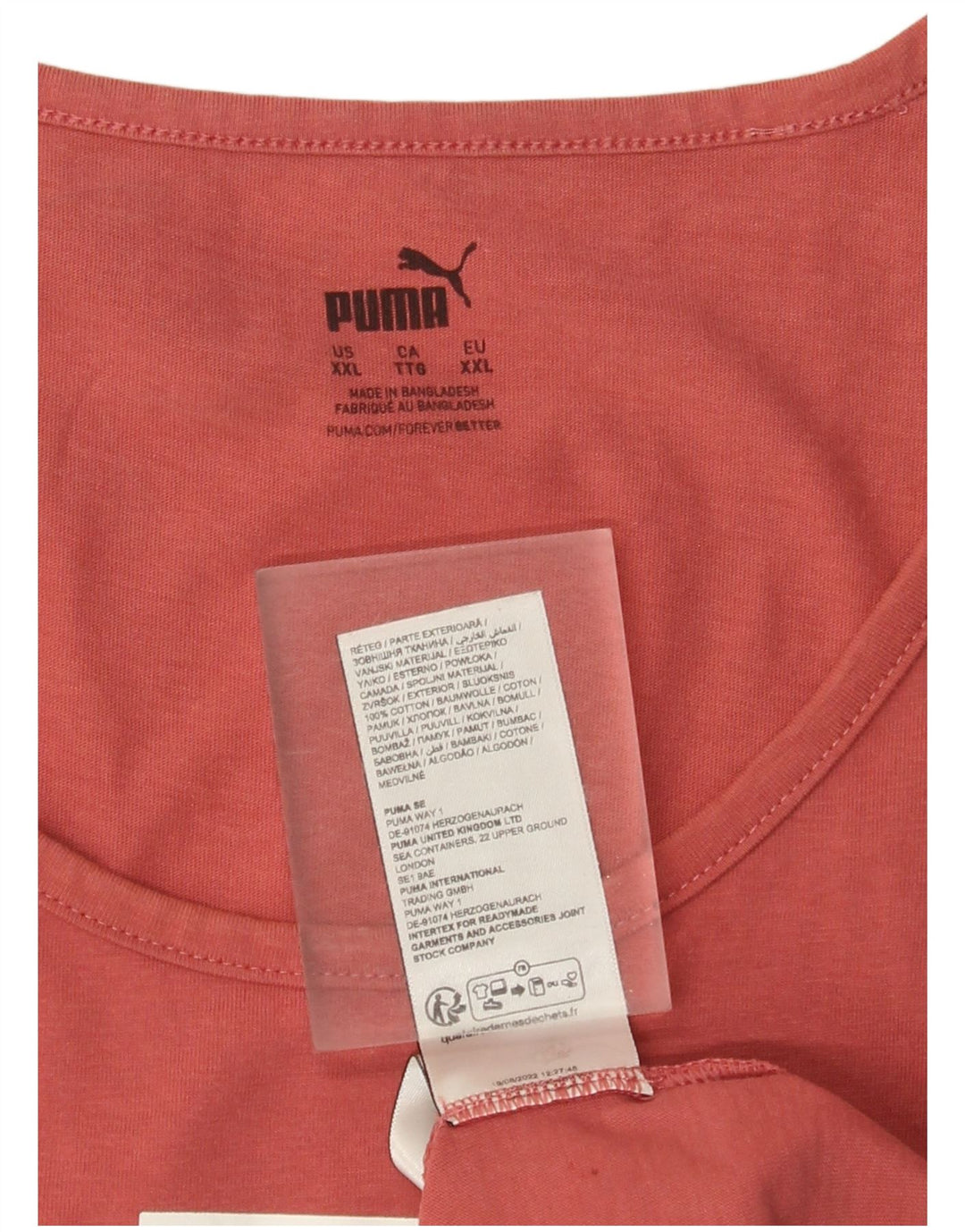 Puma Mens Graphic Vest Top 2XL Pink Cotton