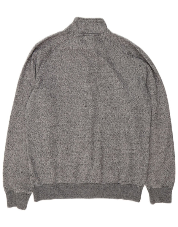 Champion Mens Tracksuit Top Jacket Medium Grey Flecked Cotton